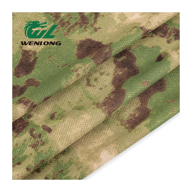 Customized Printed TACS FG 100% Polyester Knitted Lightweight Mesh Camouflage Casual Fabric for Girls Hoodies and T-Shirts