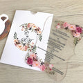 Custom Luxury Bar Menu Return Gifts clear Thank You Cards Wedding Card Design Plastic Invitation Mariage Acrylic Invitation Card