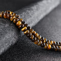 Natural Tiger Eye Gemstone Abacus Rondelle Spacer Loose Beads for Jewelry Making Handcraft Necklaces Bracelet Earring DIY 15.5"