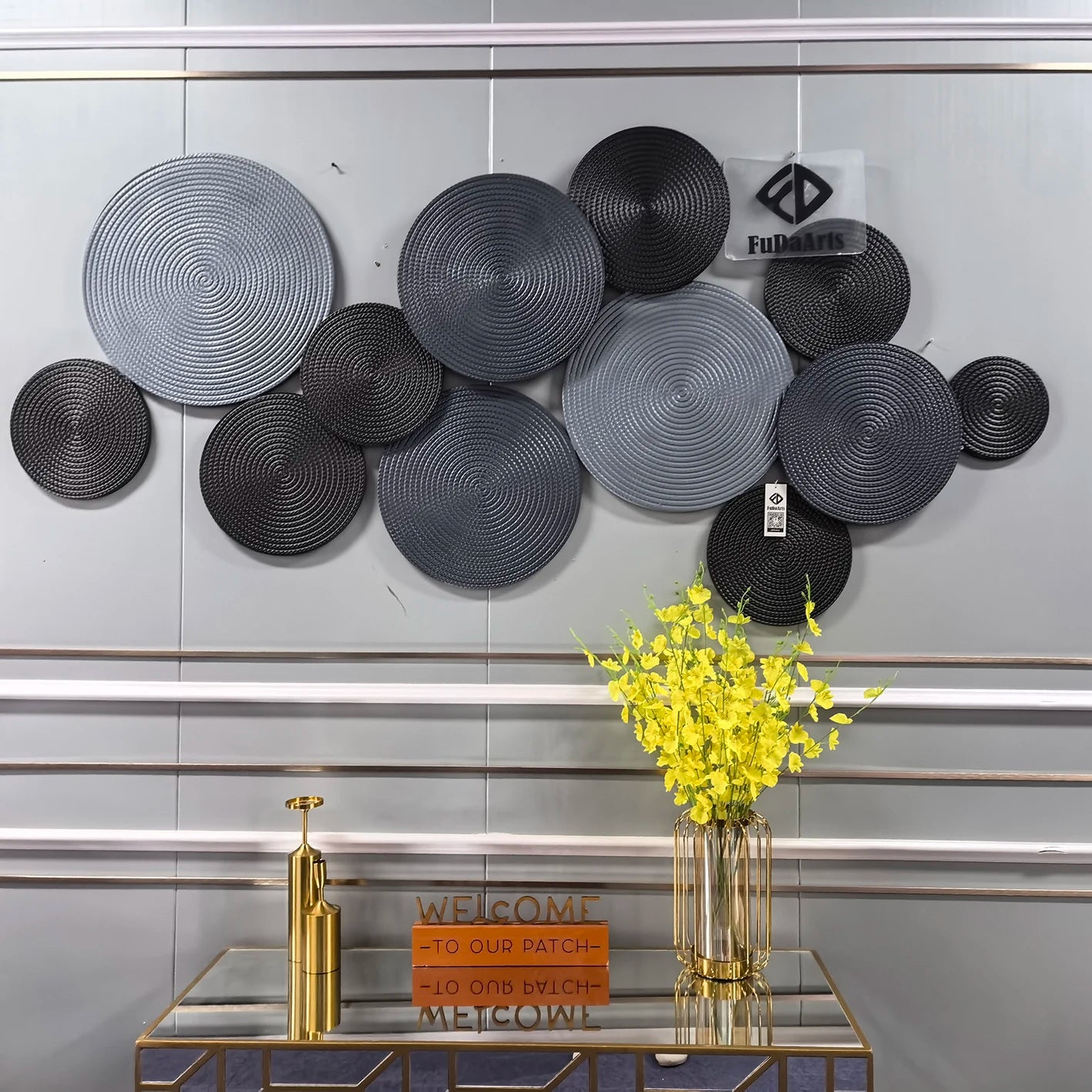 200X91CM Factory Price Outdoor New Dropshipping 2025 Metal Wall Living Room Home Decor Luxury  Art House Decoration Customizable