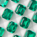 Wholesale Hydrothermal Lab Grown Colombian Emerald Synthetic Square Step Cut Smaragd Loose Gemstones for Jewelry