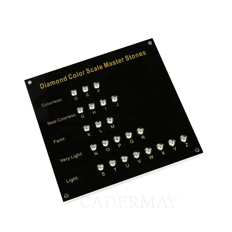 Cadermay Diamond Standard Tester Tool 23 Color D to Z CZ Master Round Stone Laser Cubic Zirconia Tester Tools