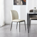 Italian Home Modern Minimalist Dining Room Back Chairs Designer Models Table and Chairs Gray Chairs