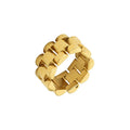 Wholesale Fashion Stainless Steel Gold Jewelry Adjust Women Rings