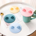 Cat Ear Shape  Anti-dust Glass Cup Cover  Tea and Coffee Silicone Cup Cover