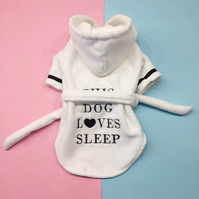 GMTPET Brand Factory Pet Supplies OEM Cotton Classic Simple Dog Clothing Small Dog Clothes Sleepwear Dog Bathrobe Eco-Friendly