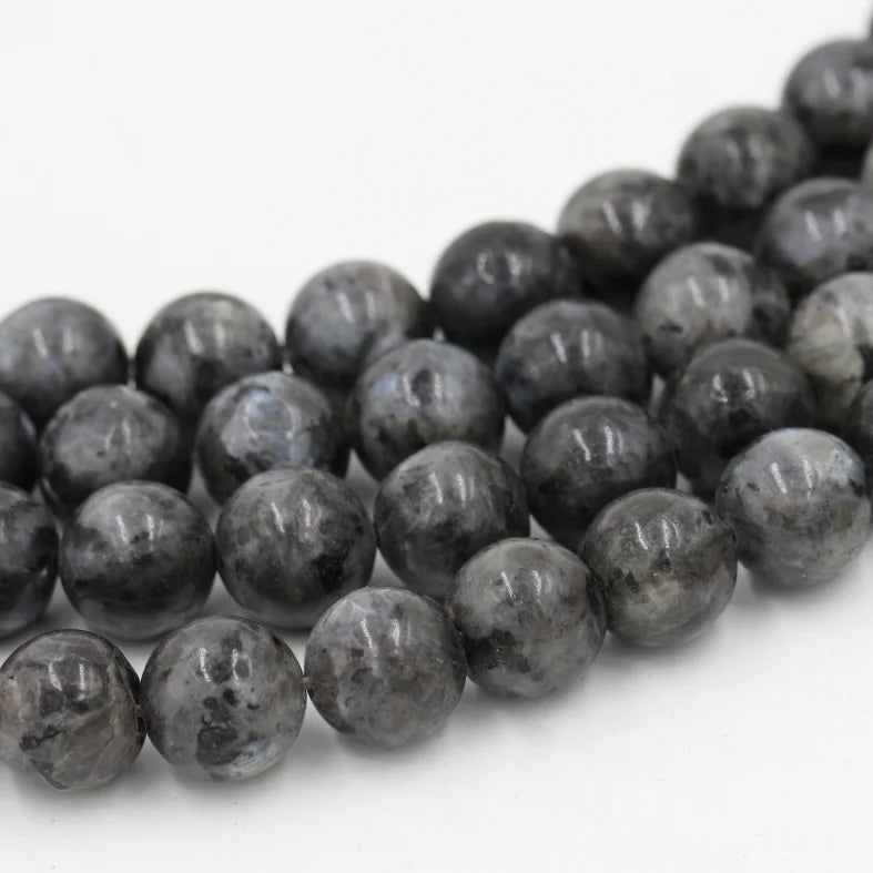 Wholesale Natural Black Labradorite Stones 4mm 10mm Beads Loose Gemstone Strands for Jewelry Making 8mm Black Labradorite Beads