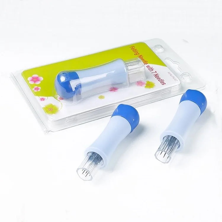 Wholesale Plastic Magic Embroidery Pen DIY Crafts Embroidery Kt Knitting Punch Needle With 7 Needles