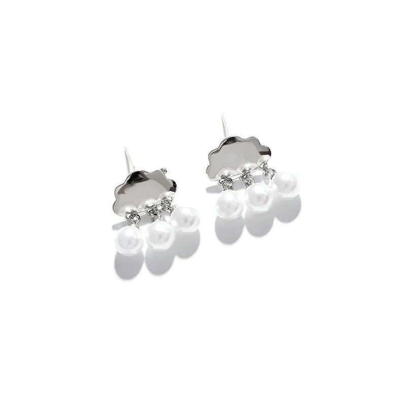 Hot New Fashion Women's 925 Sterling Silver Pearl Statement Earrings