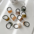DOWELL Wholesale American Style Simple Matte Ponytail Geometric Arc High Elastic Hair Bands