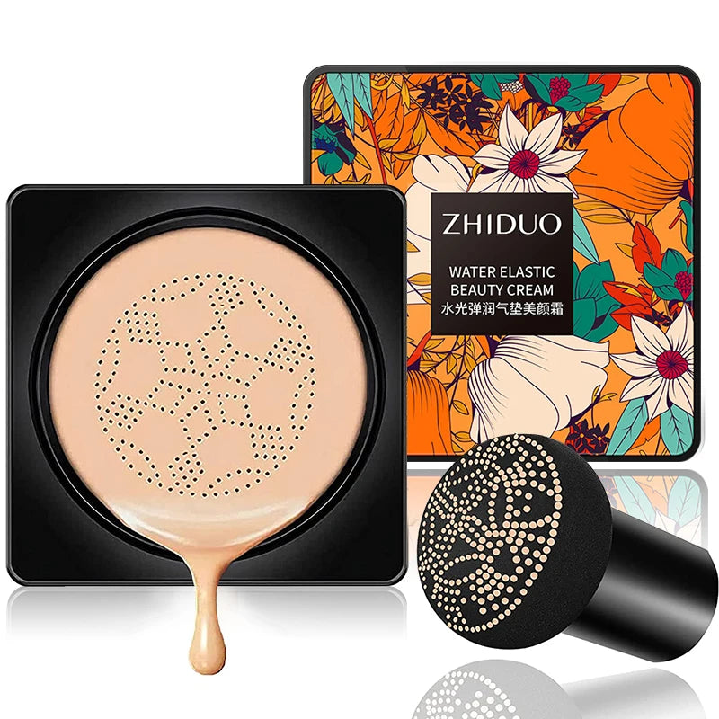 ZHIDUO Wholesale Custom Private Label Natural Ivory White Mushroom Head Air Cushion BB CC Beauty Cream Face Makeup Foundation