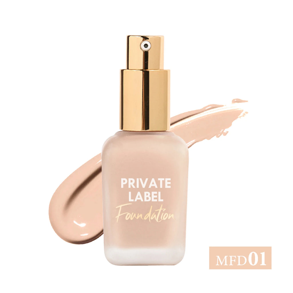 Hot Sale Factory OEM/ODM Mineral Transparent Glass Foundation Waterproof Concealer Light Fair Dark Skin Tones Whitening Natural