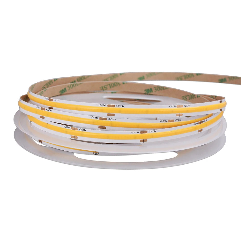 Super Bright LED Stripe Dc 24V 2700-6500K Tunable White CRI90 COB Chips Tuya Wifi KNX Dali PWM Led Tape Light Strips