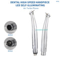 High-Speed Dental LED Handpiece 2/4 Push Button Standard Head Triple Water Spray Air Turbine for Oral Therapy Equipment