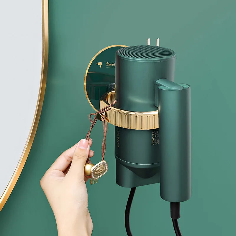 Hair Dryer Plastic Storage Rack Wall-mounted Hair Dryer Storage Rack Holder
