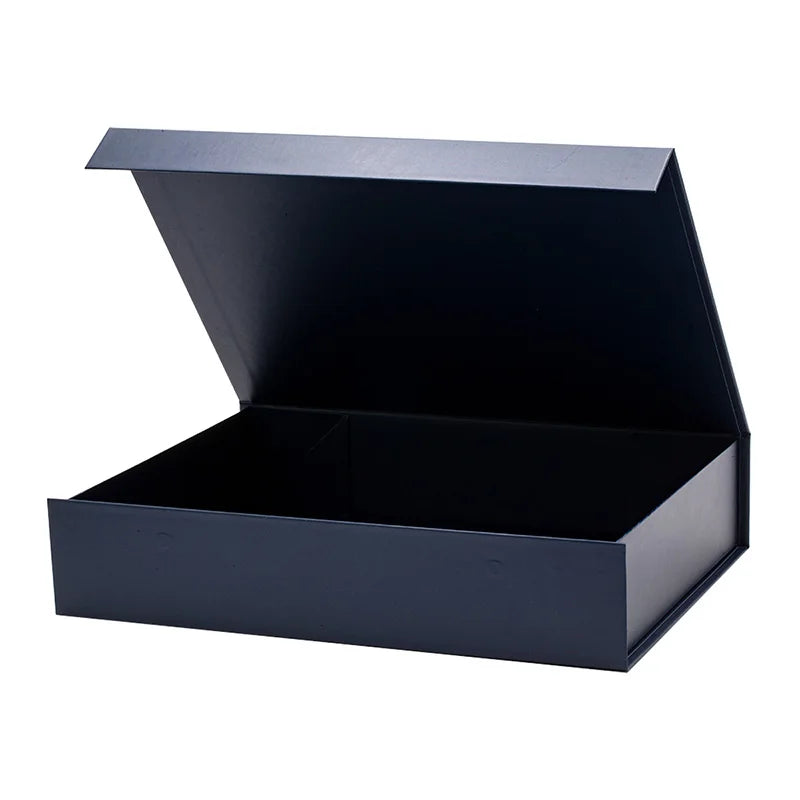 Custom Blank Navy Blue Color A4 Shallow Clothes Retail Magnetic Gift Box Wholesale