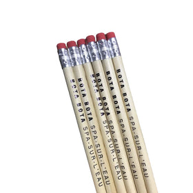 Custom logo Natural Eco Friendly Wooden Pencils Customized with Eraser