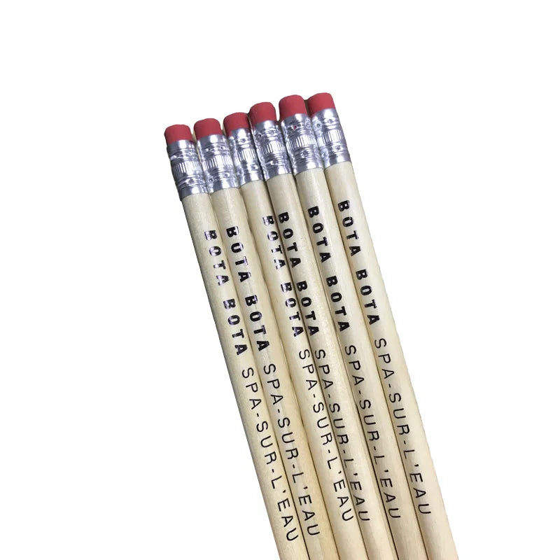 Custom logo Natural Eco Friendly Wooden Pencils Customized with Eraser