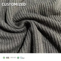 Good Stretch 240Gsm 63/27/10 Bamboo Cotton Spandex Knitted 4x1 Rib Fabric for Dress