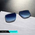 EXIA NY7ACUT10 Nylon Sunglasses Lenses Rimless Groove Cutting Anti-Oil Color Gradient Blue Base Curve 2 Thickness 3mm