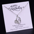 Interlocking Connecting Infinity Double Circles Mother's Day Mother Daughter Mom Granddaughter Sweet 16 Birthday Gift Necklace
