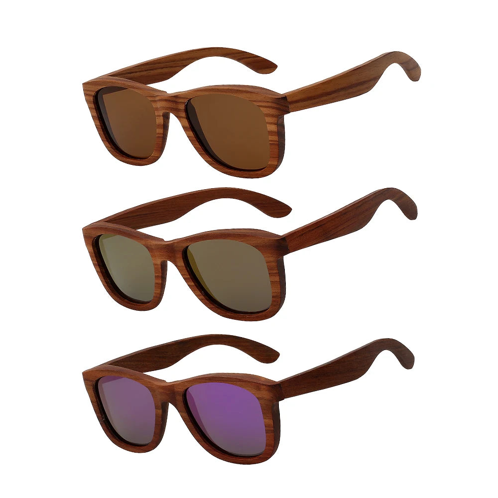 Natural Hand Made Wood Polarized Sunglasses for Men and Women Fashion Trend Unique Vintage Sunglasses Custom Glasses