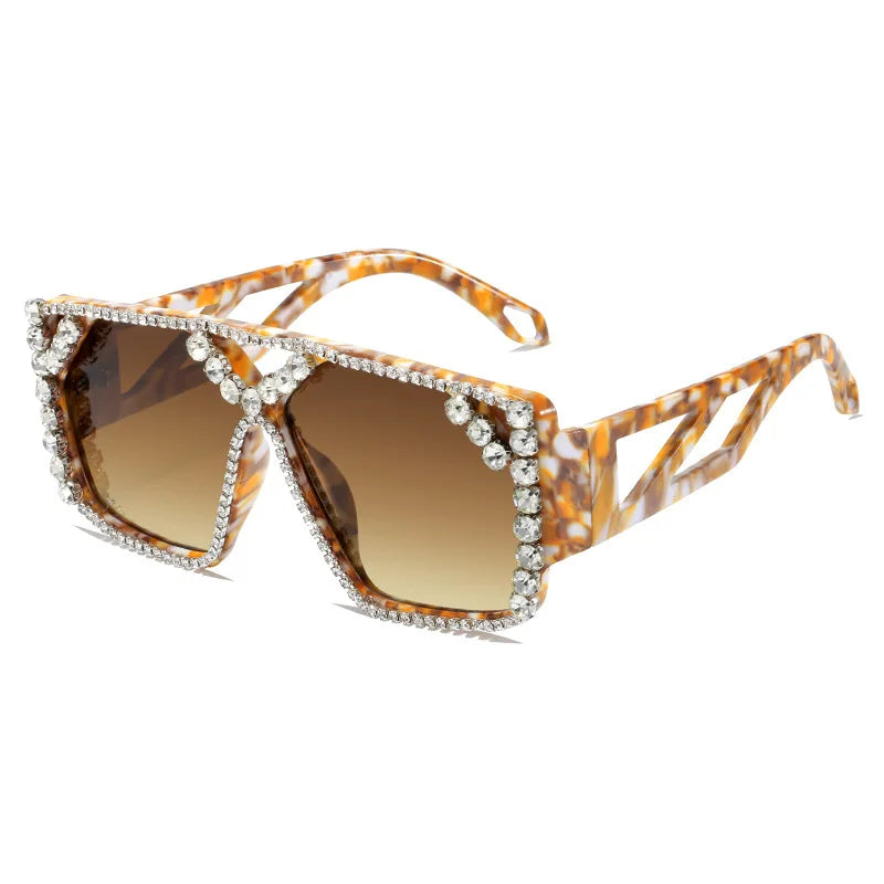 Italy Design Ce Eyewear Big Black Italy Design Eyeglasses Rhinestone Tear Brand Sunglasses Glasses for Big Heads