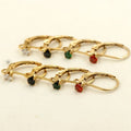 14K Gold Filled 3mm Zircon GF Plain Lever Back Ear Wire Hoop Earrings Findings for Women DIY Jewelry Making
