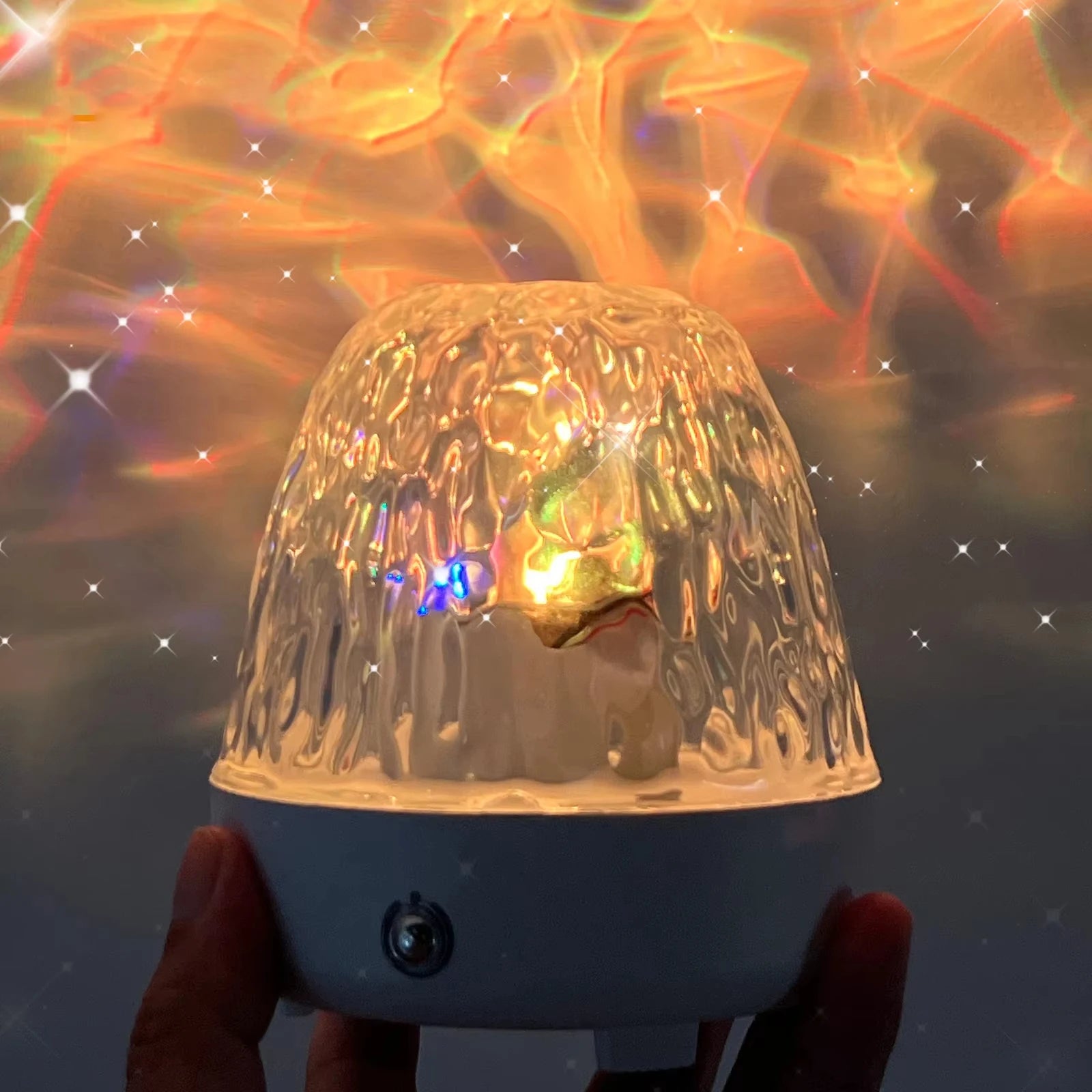 Crystal LED Lamp Night Light USB Charging Remote Control Room Decoration Atmosphere Table Lamp Rechargeable Water Wave Lamp
