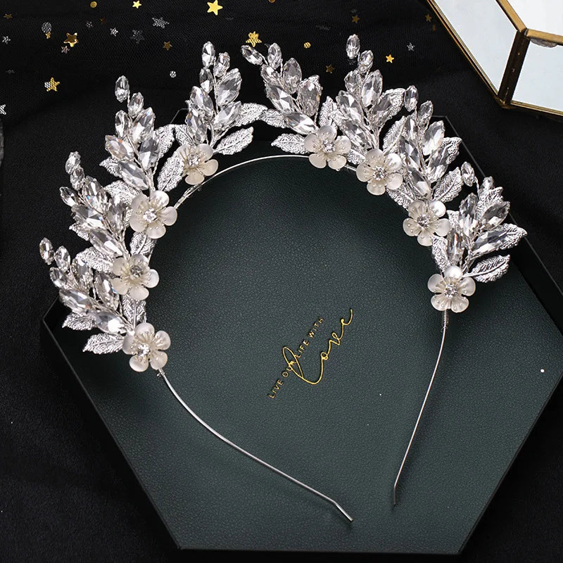 New Fashion Rhinestone Wedding Headband Ladies Hair Accessories Personality Retro Simple Crystal Thin Headband