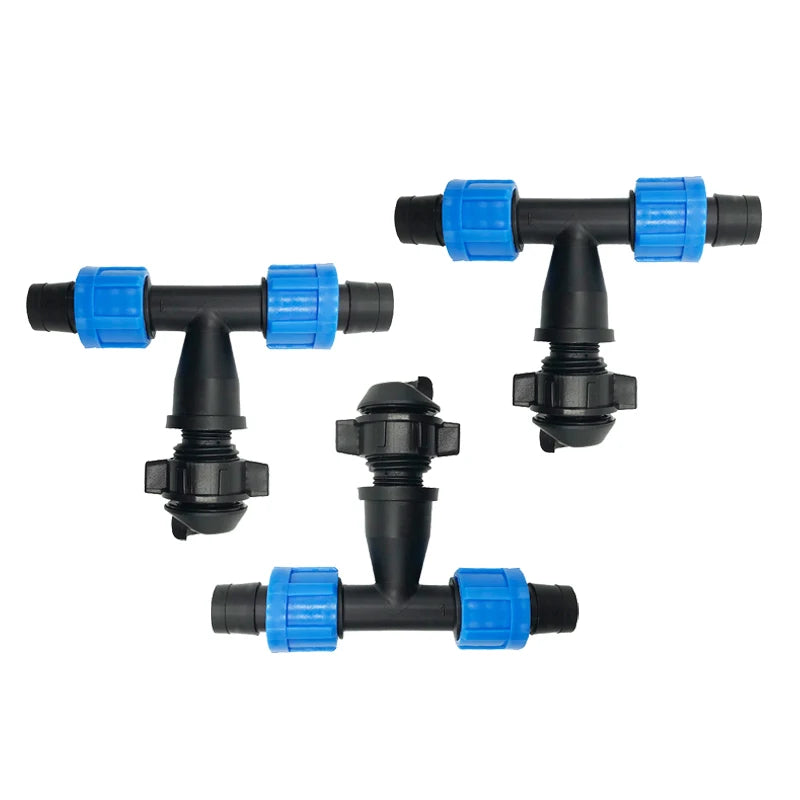 Croco Peducer Tee 17mm Plastic Drip Irrigation Connectors for PE Layflat Hose