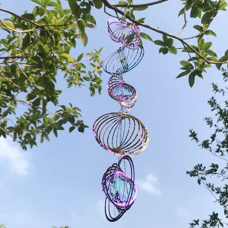 Metal Stainless Steel Garden Wind Spinners Large Outdoor Wind Chimes Hanging Decorations
