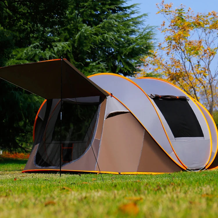 Outdoor Tent Foldable Portable Rainproof Tent Sunscreen Rainproof Automatic Quick-opening Camping Tent