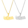 Water Proof Jewelry Star Moon Country Flag Oil Drop Turkey Map Necklace