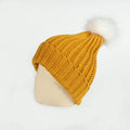 Custom Logo Winter Casual Warm Knit Beanie Hat Wholesale Women 100% Acrylic Pom Pom Beanie Hat Cap