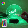 Wholesale RGB Night Light Oval LED Table Lamp With Christmas Gift Dimmer Switch DIY Acrylic Lamp