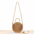 Summer Paper Tote Bag Bow Detail Natural Hand Woven Straw Beach Vacation Handbag Zip Closure Portable Lady's for Autumn Spring