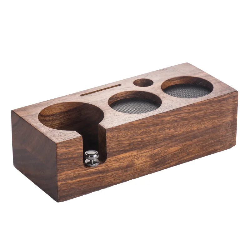 Multifunction Solid Wood Accessories Wood Handle Holder Coffee Base Tamper