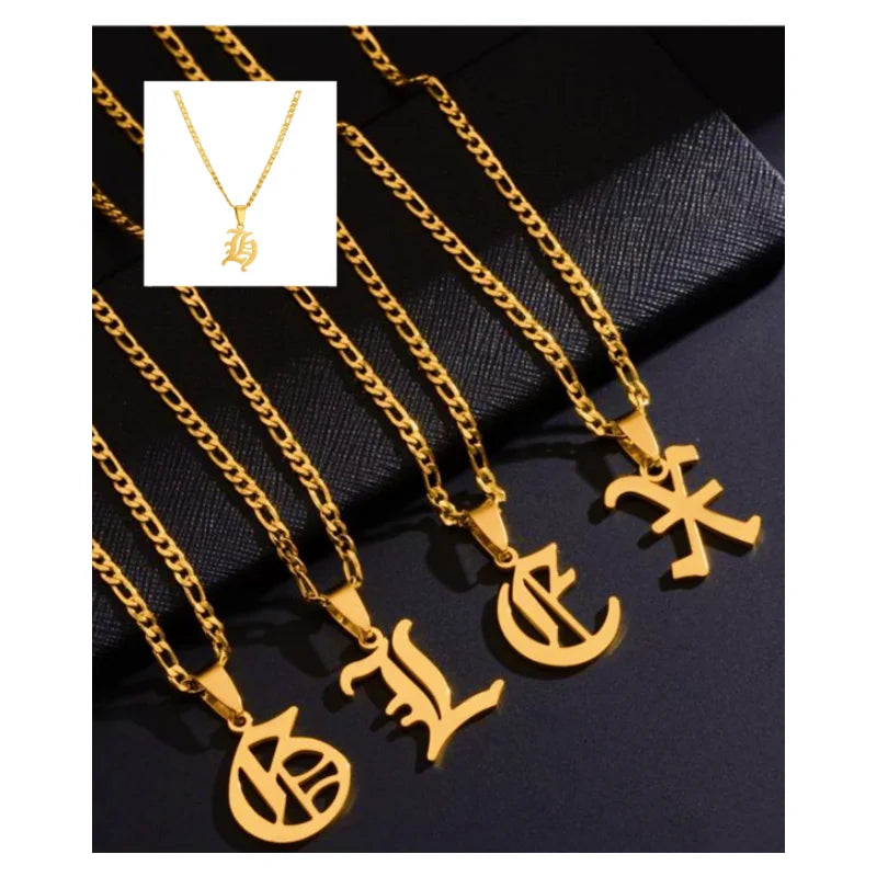 Fine Jewelry Letter A-Z Pendant Necklace Jewelry Initials Dainty Custom 18K Gold Plated Necklaces Fashion Women Jewelry