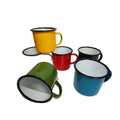 Wholesale 11oz 12oz Sublimation Campfire Camping Steel Metal Vintage Coffee Cup Custom Enamel Mug