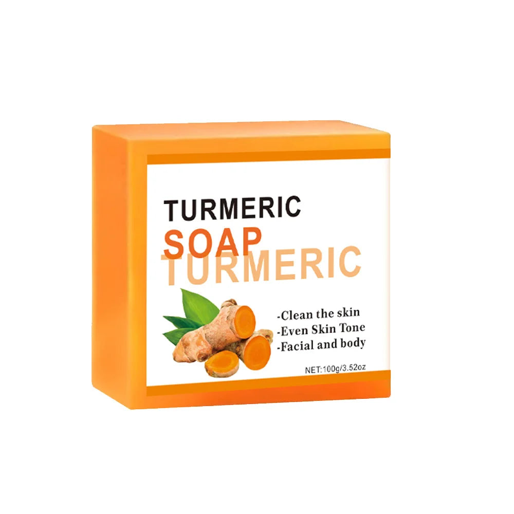 Best-Selling Wholesale OEM ODM Organic Turmeric Soap Handcrafted Bar Soap for Whitening Skin Eliminates Mites and Controls Oil