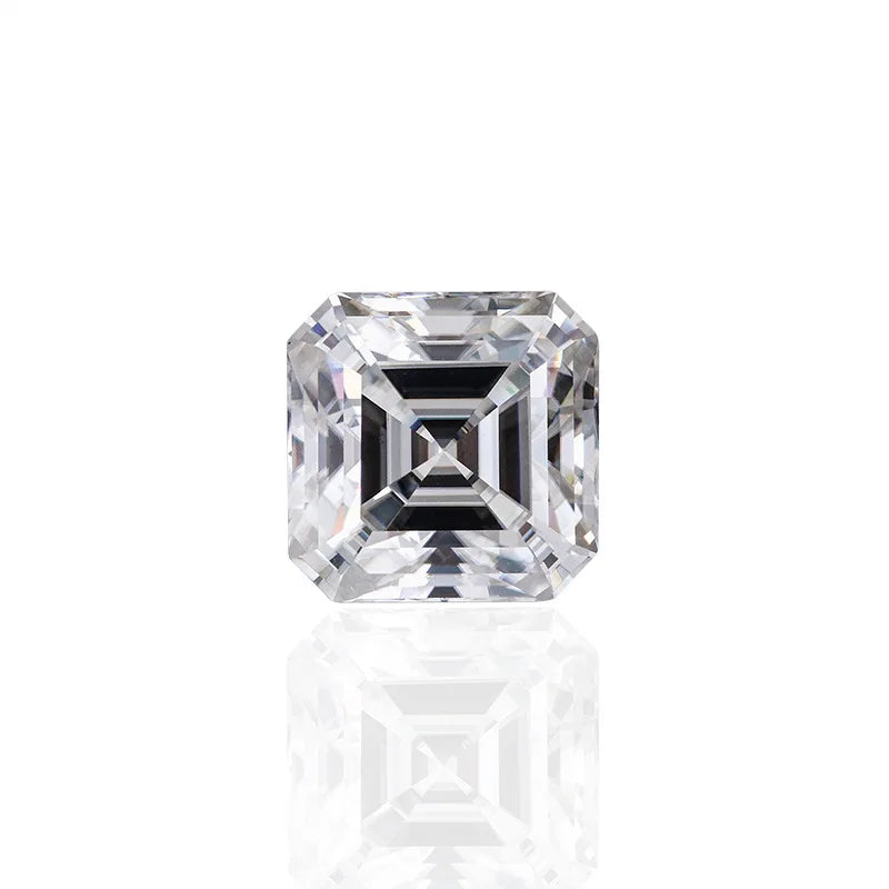 Wholesale 1ct DVVS GRA D Color Asscher Cut Moissanite Diamond Large 6x6mm Gemstone for Making Luxury Rings Loose Gemstones