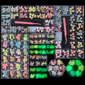Paso Sico Mixed Summer Trend Glowing Resin Gummy Bear Clear 3D Shimmer Kawaii Nail Art Decoration Charms for DIY Accessories