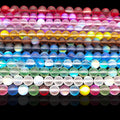 Matte Aurora Crystal Glass Beads Flash Glitter Shining Mermaid Round Loose Aura Bead Frosted Moonstone 6mm 8mm 10mm