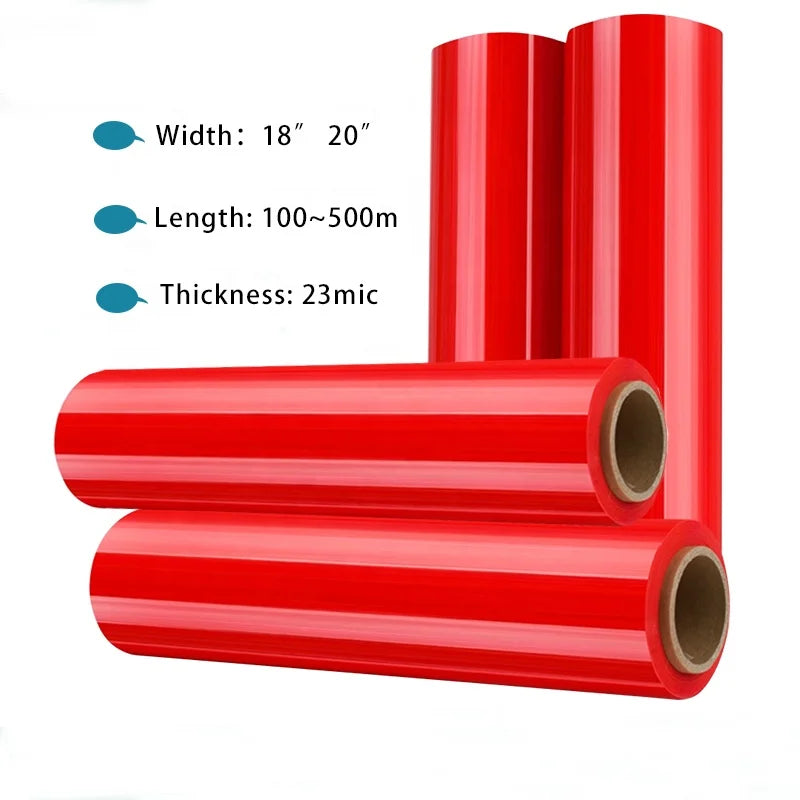 Stretch Film Custom Film Casting Colors Red Pallet Shrink Plastic Packaging Wrap PE Stretch Film
