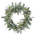 Y-K003 Wholesale Flower Wreath Lamb Ears Flower Wreath Decorative Artificial Green Wreaths for Front Door Wedding Decoration