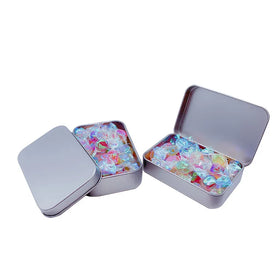 Custom Rectangular Tin Box Iron Metal Can Tinplate Packaging for Candies Crafts Candles and Stickers with Custom Logo