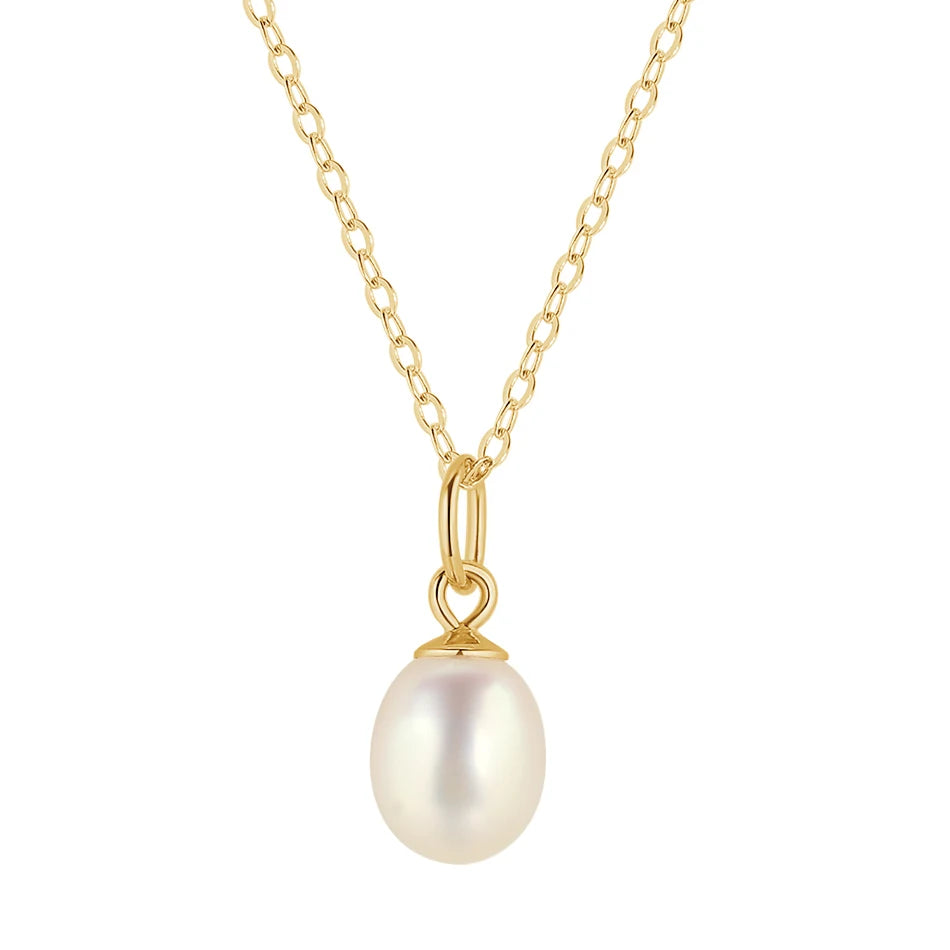 Original Design Jewelry 925 Sterling Silver Freshwater Pearl Pendant Necklace 18k Gold Plated Natural Pearl Necklace for Women