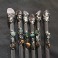 Hot Selling WITCH Magic Stick Magic Stick Amethyst Three Gravel Scepter Ritual Props Fortune-telling Divination Props