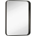 Modern 50X70cm Metal Wall Mirror Rounded Corner Deep Set Horizontal Vertical Rectangle Hanging Design Decorative Wall Mirror